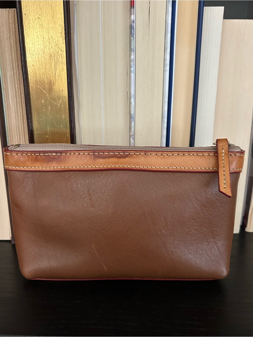 Dooney & Bourke Brown and Tan Cosmetics Bag - Picture 3 of 12